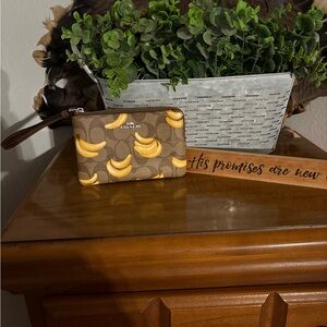 Coach Banana Wristlet